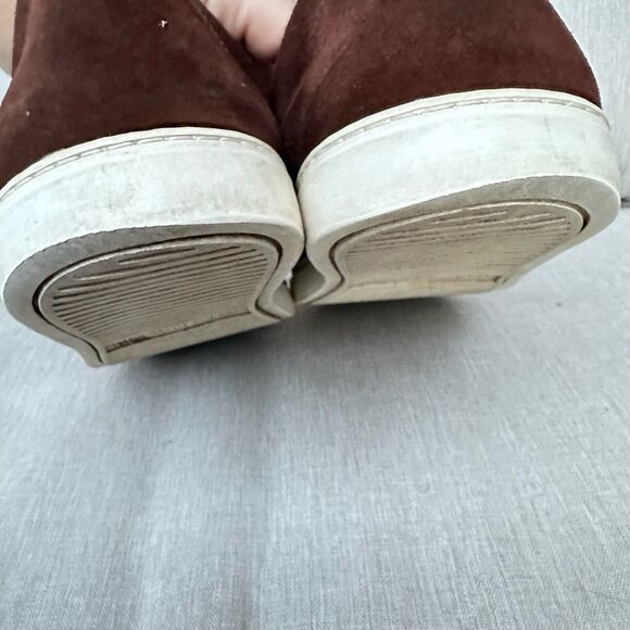 Allen Edmonds Courtside Slip On Shearling Loafer Mens 4830 Brown Suede Sz 9.5 - Picture 6 of 14